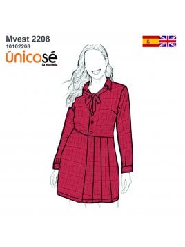 MOLDE VESTIDO TABLAS MUJER 2208