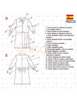 MOLDE VESTIDO TABLAS MUJER 2208