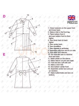 MOLDE VESTIDO TABLAS MUJER 2208