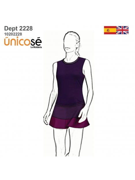 MOLDE DEPORTE CONJUNTO TENIS MUJER 2228