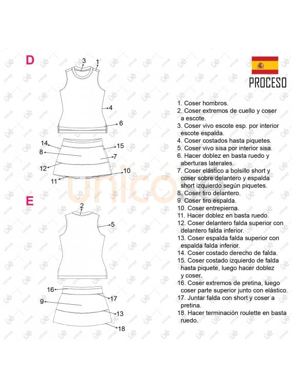 MOLDE DEPORTE CONJUNTO TENIS MUJER 2228