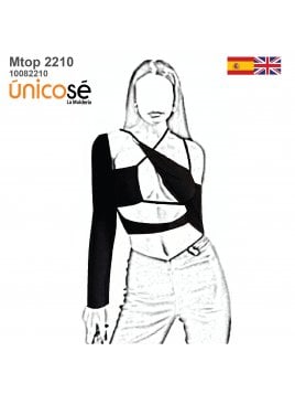 MOLDE TOP ASIMETRICO MUJER 2210