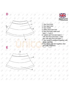 MOLDE DEPORTE FALDA TENIS MUJER 2226