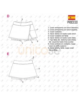 MOLDE DEPORTE FALDA SHORT TENIS 2225