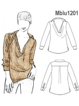 BLUSA CUELLO DRAPEADO