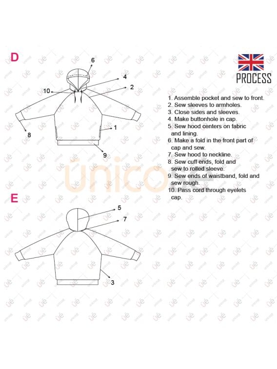 MOLDE POLERON BASICO NIÑA 2202