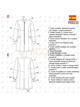 MOLDE BATA SANITARIA MUJER 2222