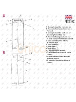 MOLDE PANTALON BOMBACHO MUJER 2211