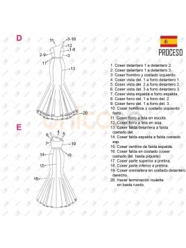 VESTIDO LARGO MUJER 1808