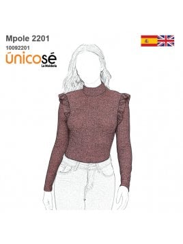 MOLDE POLERA CON VUELOS MUJER 2201