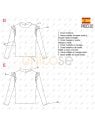 MOLDE POLERA CON VUELOS MUJER 2201