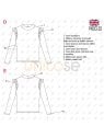 MOLDE POLERA CON VUELOS MUJER 2201