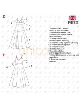 MOLDE VESTIDO LARGO MUJER 2210