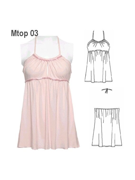 TOP CAPAS MUJER, ABERTURA EN CENTRO BUST