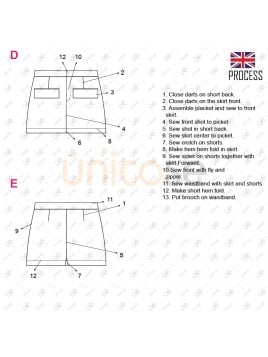 MOLDE FALDA SHORT MUJER 2204