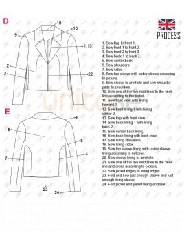 MOLDE CHAQUETA BLAZER MUJER 2206