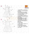 MOLDE VESTIDO TABLAS NIÑA 2205