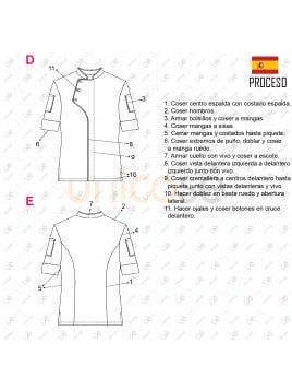 MOLDE CHAQUETA CHEF UNISEX RT 2225