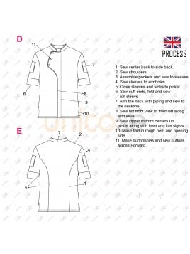 MOLDE CHAQUETA CHEF UNISEX RT 2225