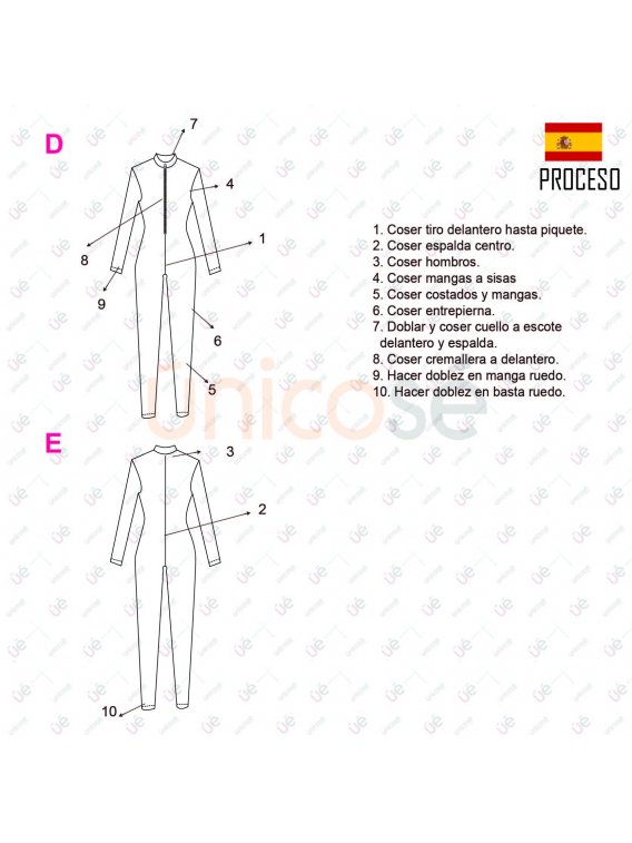 MOLDE DEPORTE CATSUIT MUJER 2224