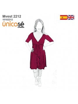 MOLDE VESTIDO VOLADOS MUJER 2212