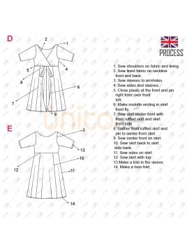 MOLDE VESTIDO VOLADOS MUJER 2212