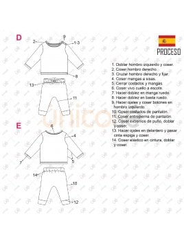 MOLDE CONJUNTO 2 PIEZAS BEBE 2203