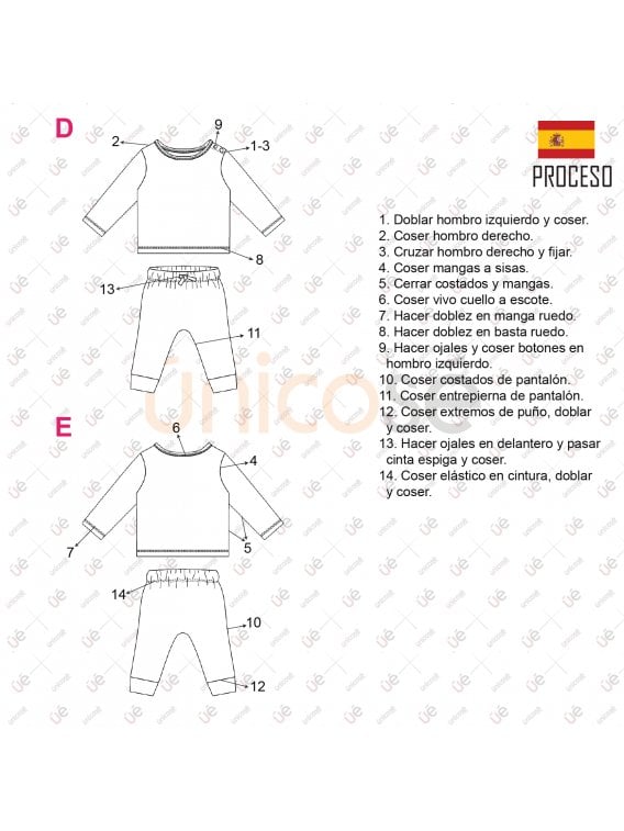 MOLDE CONJUNTO 2 PIEZAS BEBE 2203