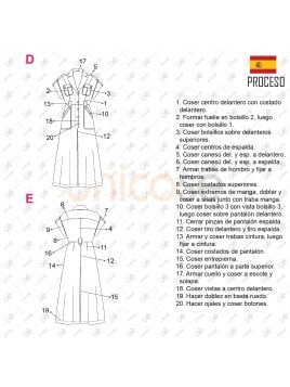 MOLDE ENTERITO CAMISERO MUJER 2208