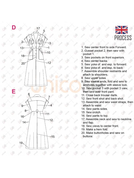 MOLDE ENTERITO CAMISERO MUJER 2208