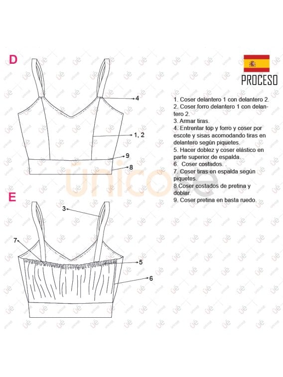 MOLDE TOP ESCOTE V MUJER 2212