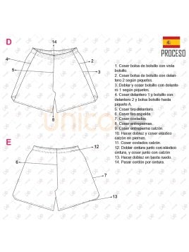 MOLDE SHORT DE BAÑO HOMBRE 2202