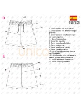 MOLDE TRAJE DE BAÑO SHORT HOMBRE 2201