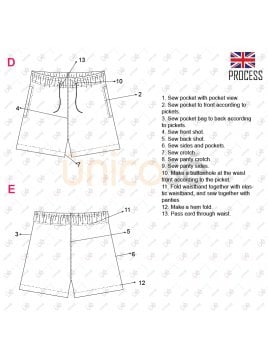 MOLDE TRAJE DE BAÑO SHORT HOMBRE 2201