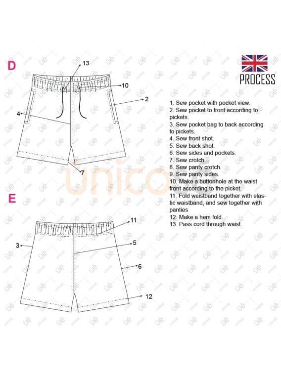 MOLDE TRAJE DE BAÑO SHORT HOMBRE 2201