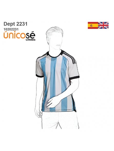 MOLDE DEPORTE CAMISETA FUTBOL 2231