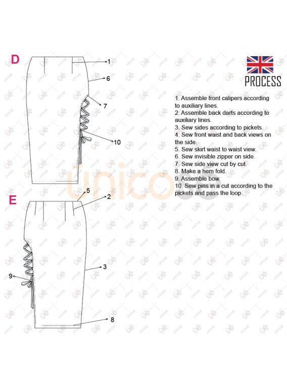 MOLDE FALDA TUBO MUJER 2203