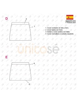 MOLDE FALDA MINI MUJER 2206
