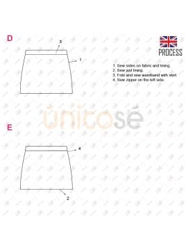 MOLDE FALDA MINI MUJER 2206