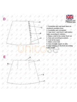 MOLDE FALDA MINI MUJER 2205