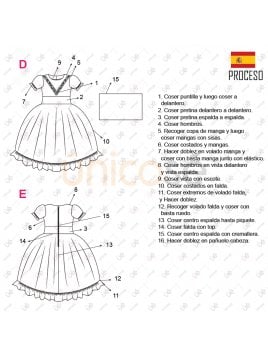 MOLDE DISFRAZ DAMA ANTIGUA 2210