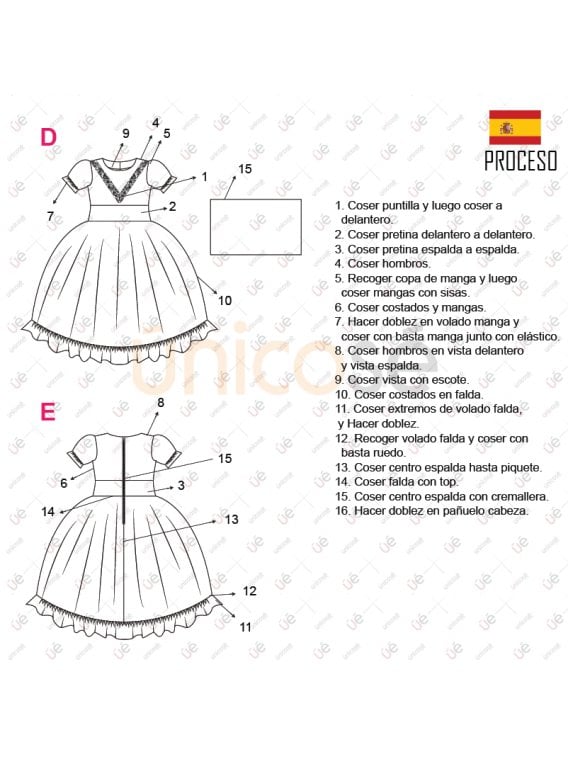 MOLDE DISFRAZ DAMA ANTIGUA 2210