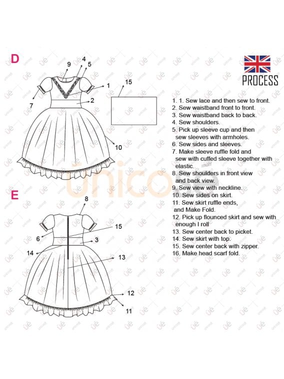 MOLDE DISFRAZ DAMA ANTIGUA 2210