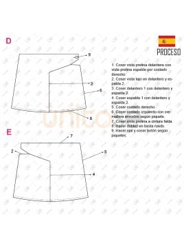 MOLDE FALDA MINI MUJER 2207