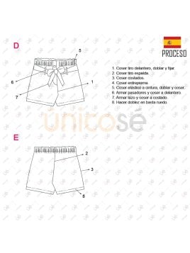 MOLDE SHORT BASICO NIÑA 2201