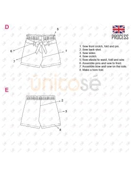 MOLDE SHORT BASICO NIÑA 2201