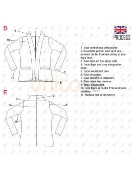 MOLDE CHAQUETA BLAZER MUJER 2207