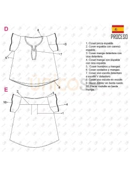 MOLDE BLUSA BLUSON MUJER 2207