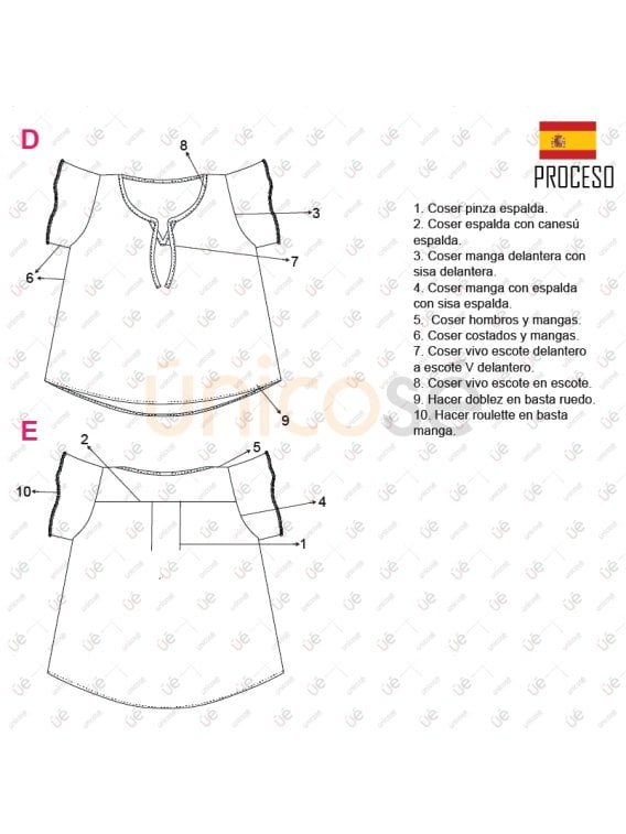 MOLDE BLUSA BLUSON MUJER 2207