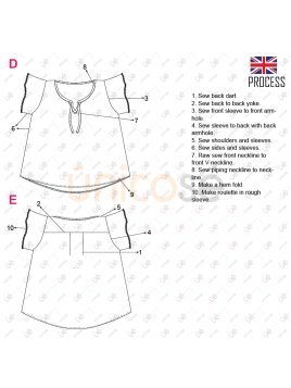 MOLDE BLUSA BLUSON MUJER 2207